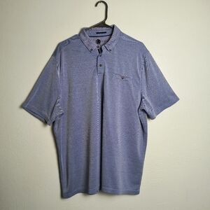 Nicoby Men's Polo Shirt Button Down Modal Blend Size XL/TG Blue Tall Casual